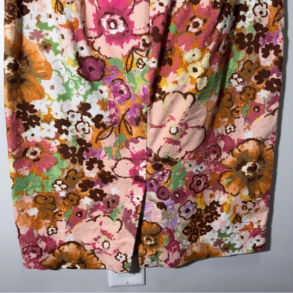 J Crew Floral Pencil Skirt Size 8 Cottagecore - Picture 7 of 9